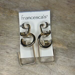 Francesca’s Gold Plated Hoop earring trio